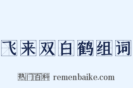 飞来双白鹤组词是什么意思的图片